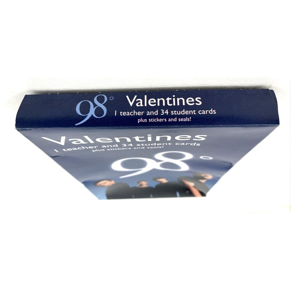98 Degrees Valentines Cards 2001 34 Student Cards Stickers NOS Vtg - Picture 6 of 6